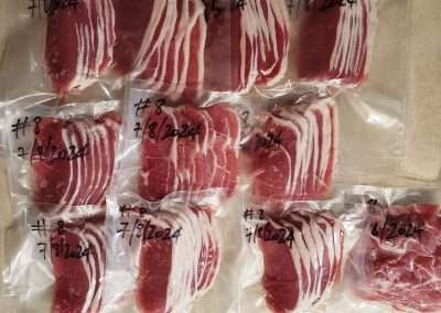 Vacuum sealed bacon