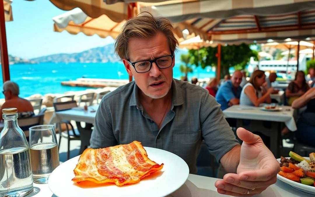British tourist upset over food in sunny Greek restaurant