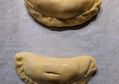 Cheese and onion pasties