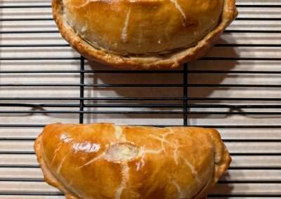 Cheese and onion pasties