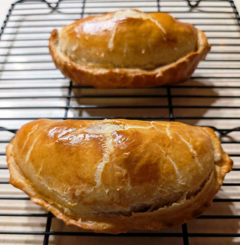Cheese and onion pasties