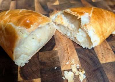 Cheese and onion pasties