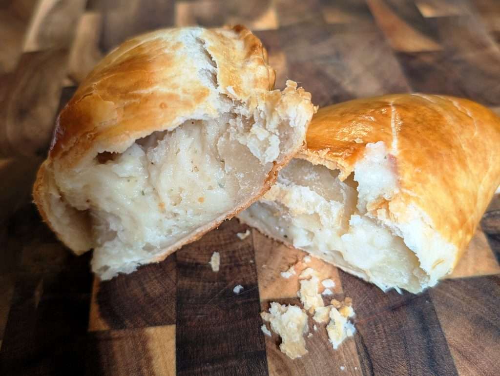 Cheese and onion pasties