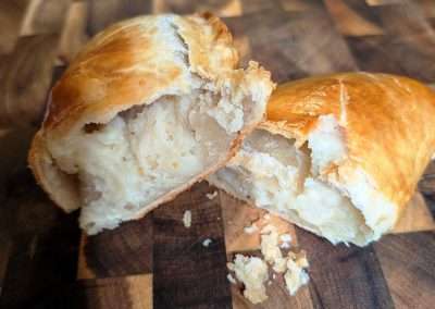 Cheese and onion pasties