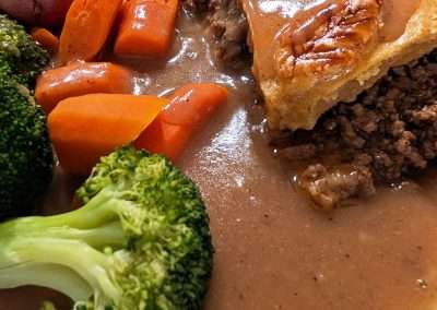 minced beef and onion pie