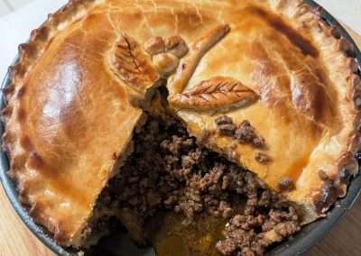 minced beef and onion pie